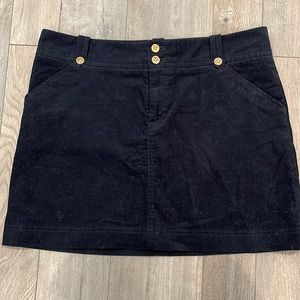 Lilly Pulitzer Black Corduroy Skirt